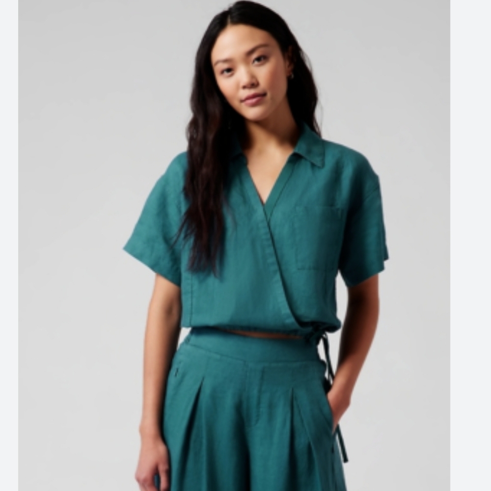 NWT Athleta Playa Linen Top